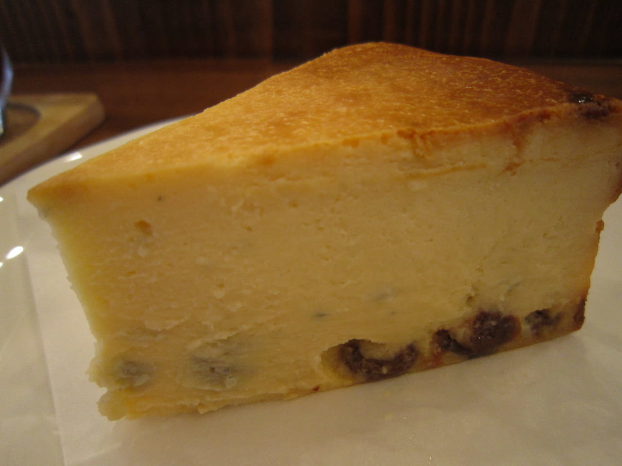 ブルーチーズのチーズケーキアップ