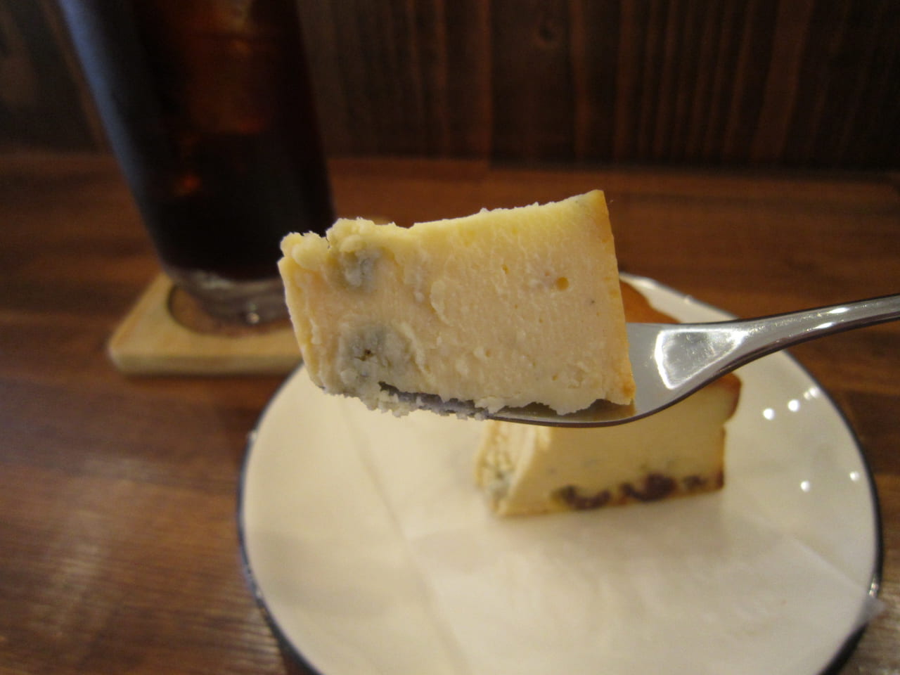 ブルーチーズのチーズケーキアップ２