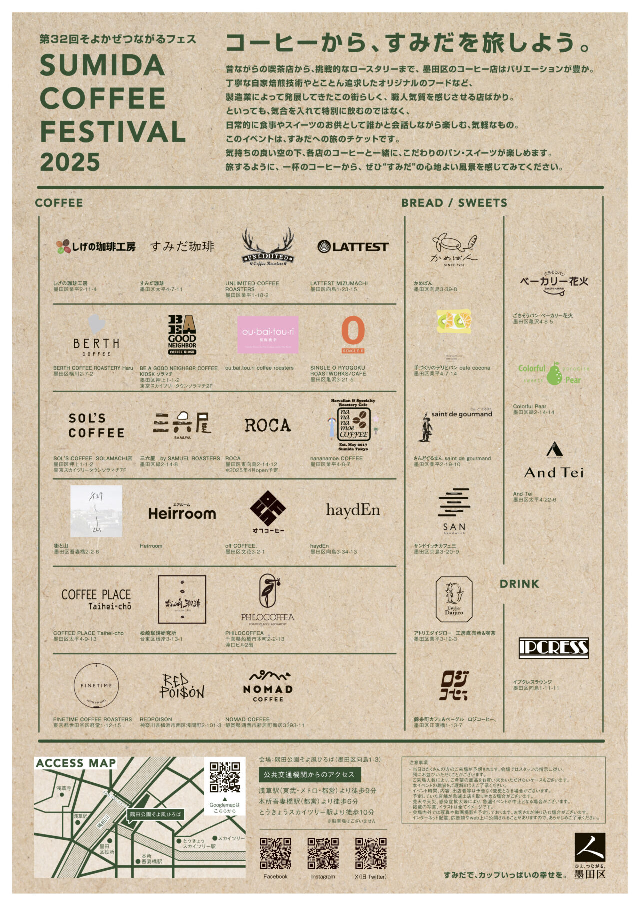 Sumida Coffee Festival2025rリスト